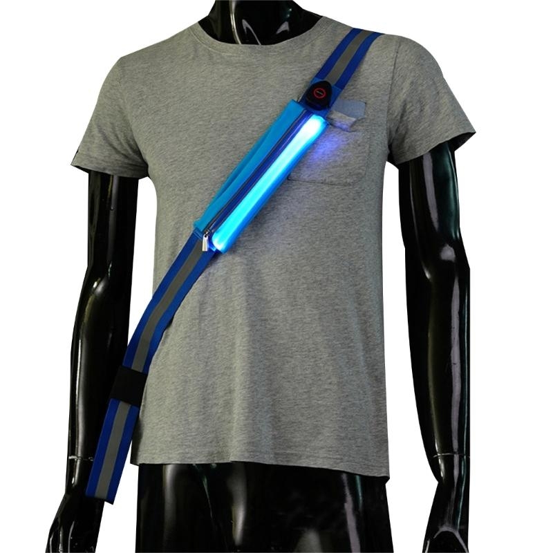 Running Gear Reflective - T3LB การมองเห็นสูง LED เข็มขัดสะท้อนแสงสายสะพาย LED