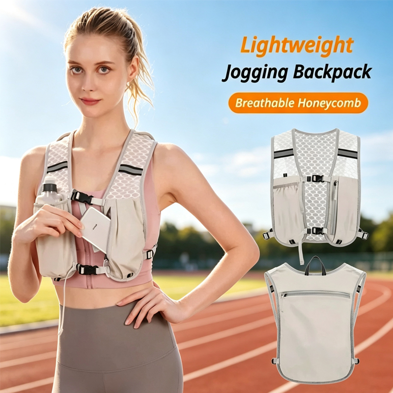 Running Gear Reflective - เสื้อกั๊กสำหรับวิ่งและปั่นจักรยานรุ่นใหม่ น้ำหนักเบา มีแถบสะท้อนแสง ช่องเก็บน้ำดื่ม ช่องเก็บโทรศัพท์