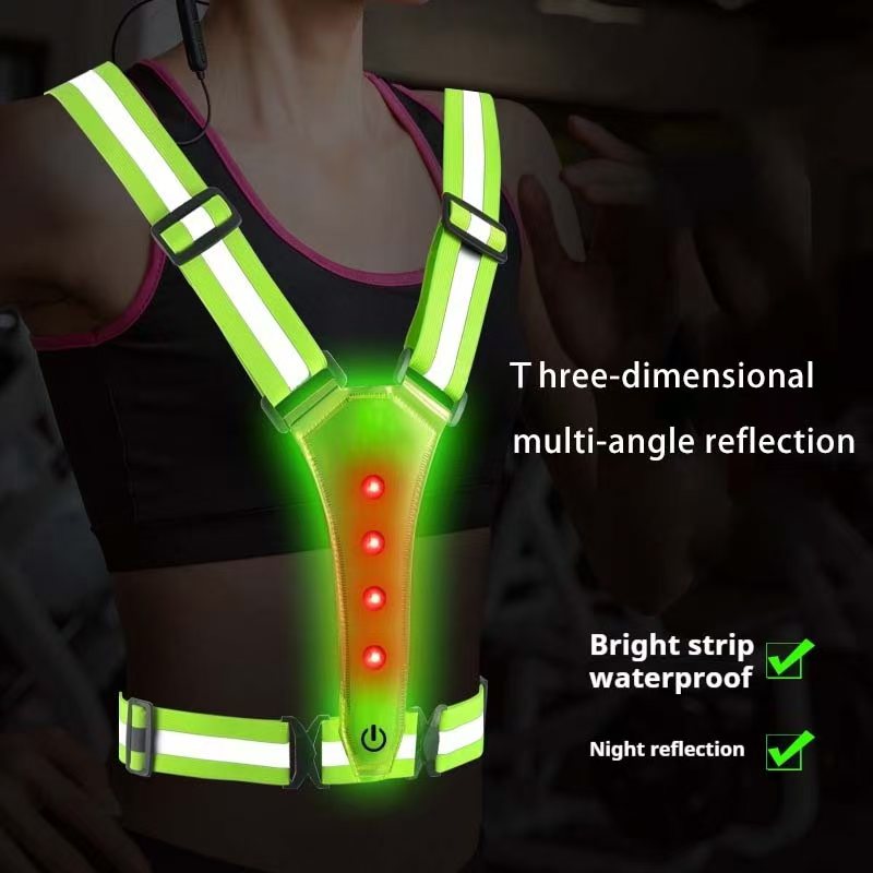 Running Gear Reflective - เสื้อกั๊กวิ่ง LED สะท้อนแสง สายรัดสะท้อนแสง เสื้อผ้าสำหรับวิ่งกลางคืน ปั่นจักรยาน